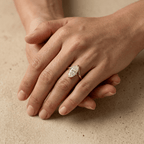 Modern marquise lab grown diamond bridal ring