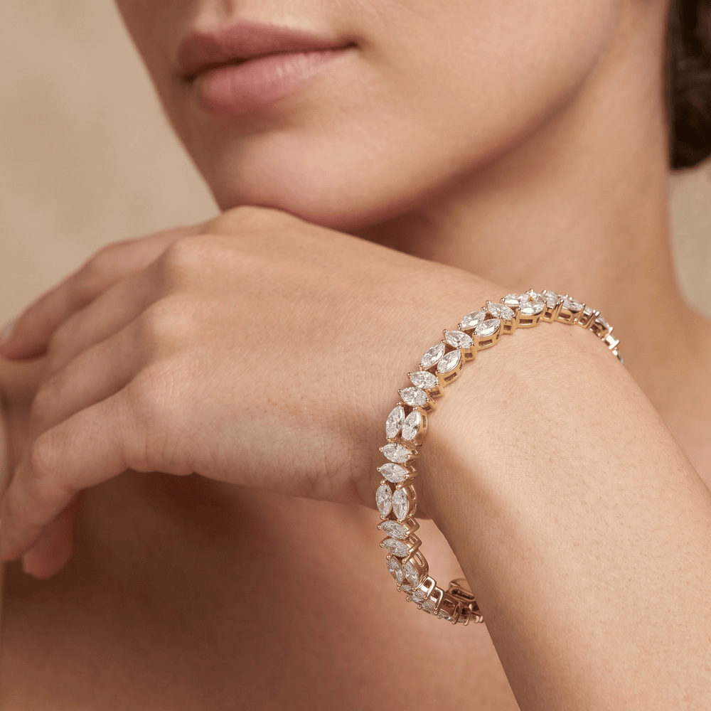 Marquise diamond bracelet for women