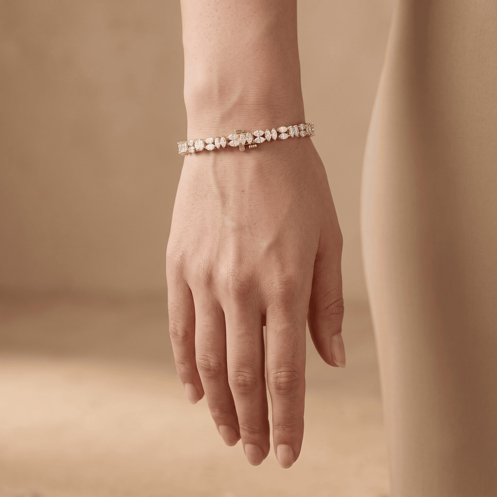 Lab grown diamond jewelry bracelet