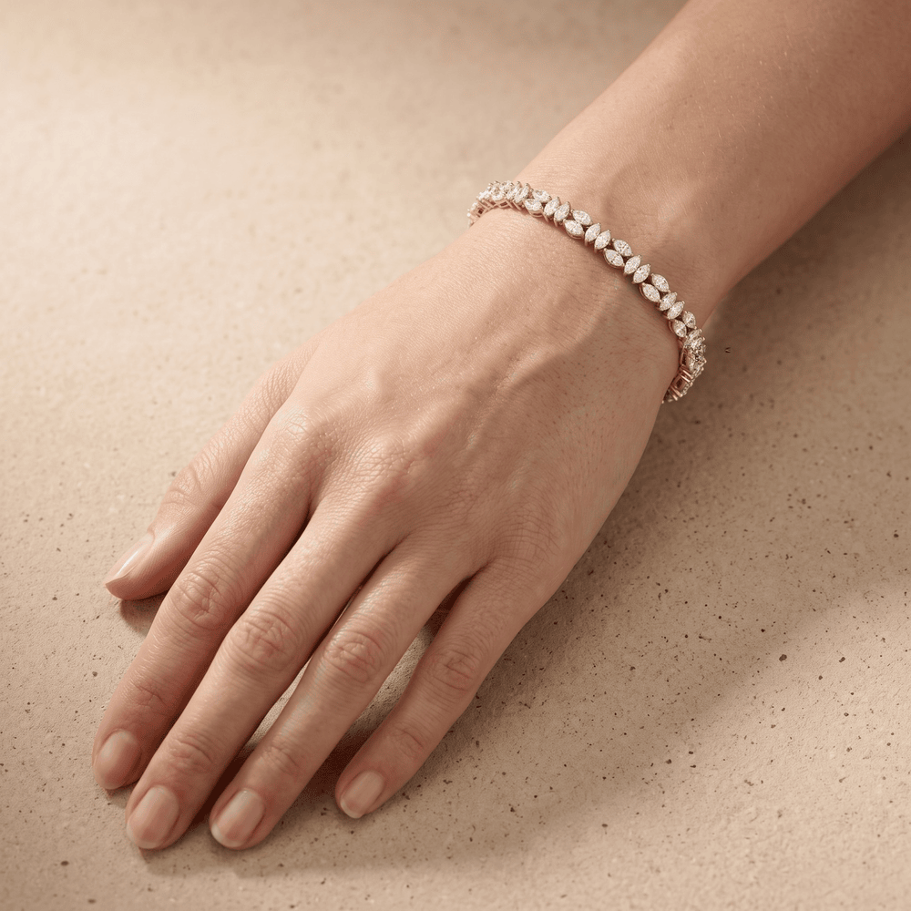 Elegant lab diamond tennis bracelet