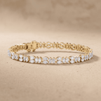 Marquise shape diamond bracelet