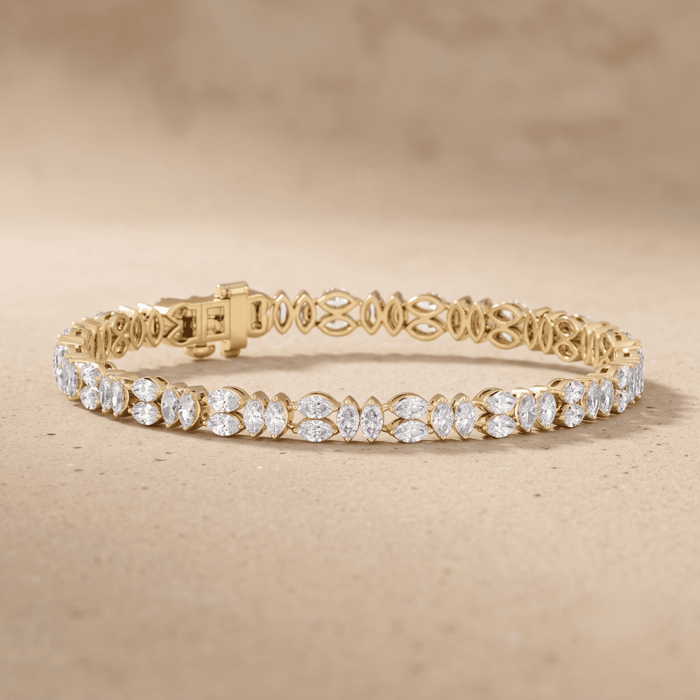 Marquise shape diamond bracelet