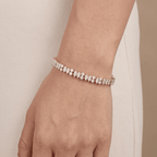 Marquise & Round Bracelet in Yellow Gold Lab Diamond