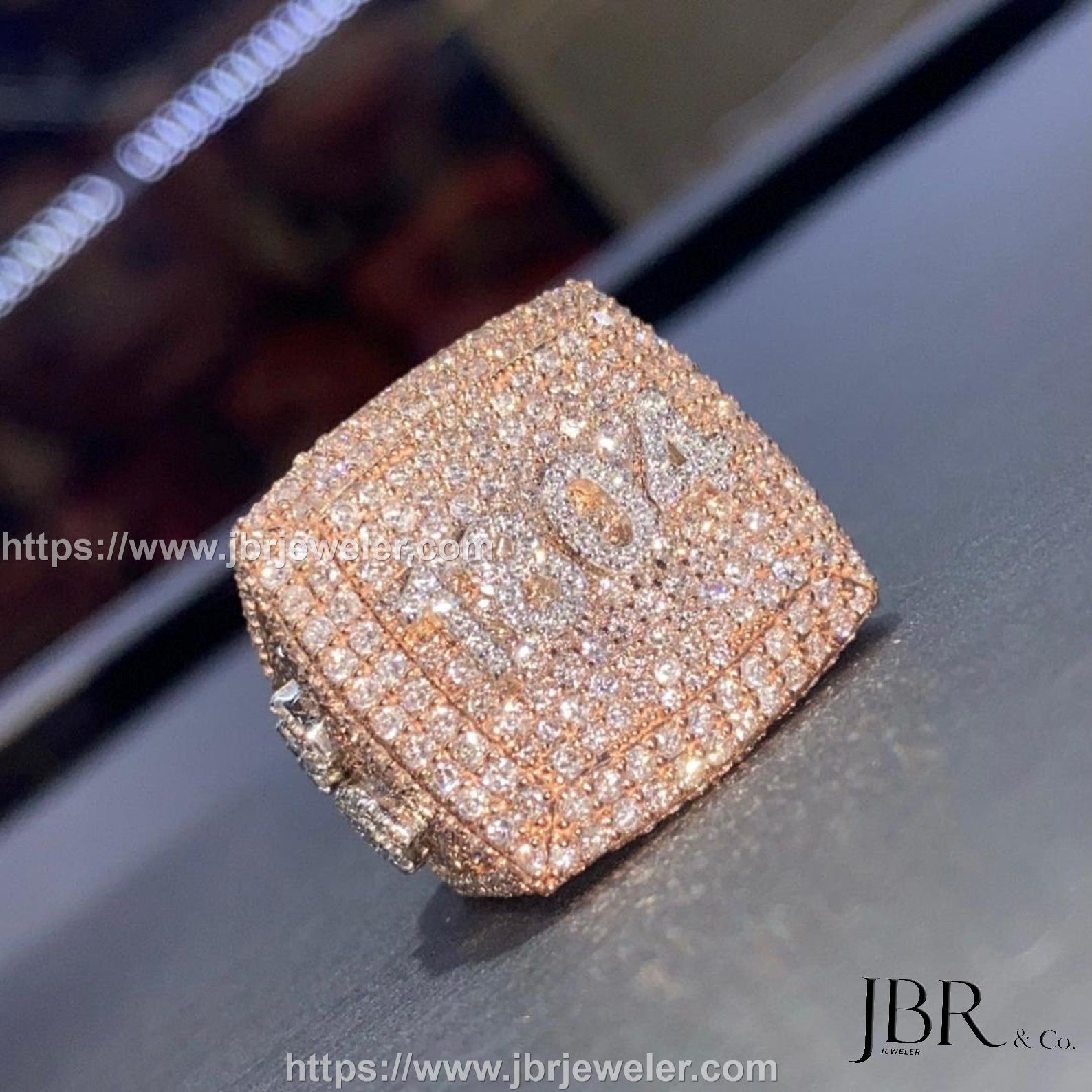 Men's VVS Moissanite Championship Fully Iced Out Rapper Rings - JBR Jeweler