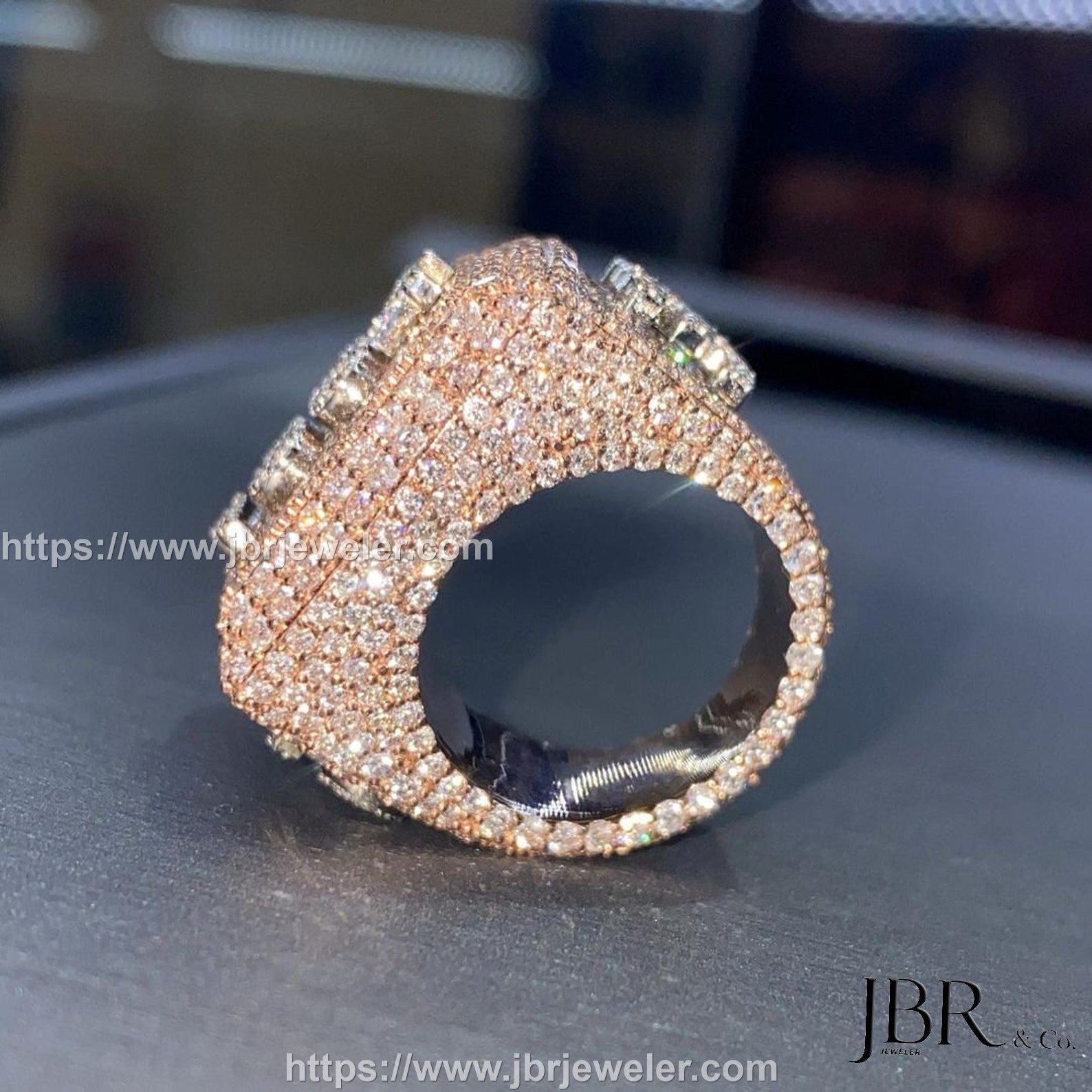 Men's VVS Moissanite Championship Fully Iced Out Rapper Rings - JBR Jeweler