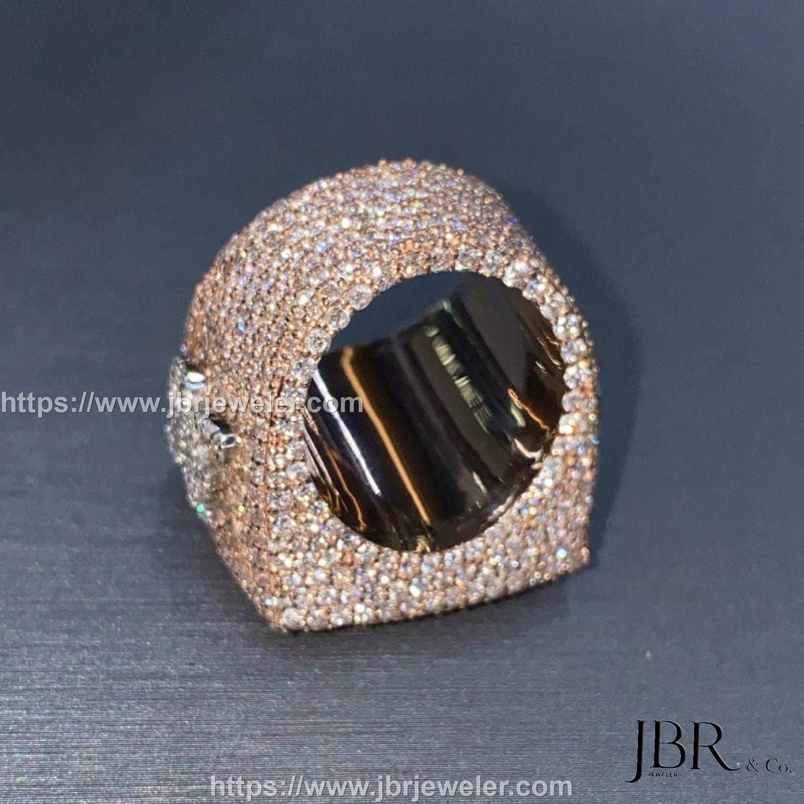 Men's VVS Moissanite Championship Fully Iced Out Rapper Rings - JBR Jeweler