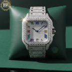 Men's 41MM Roman Numeric Fully Hip Hop Iced Out Watch