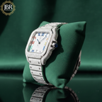 Men's 41MM Roman Numeric Fully Hip Hop Iced Out Watch