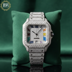 Men's 41MM Roman Numeric Fully Hip Hop Iced Out Watch