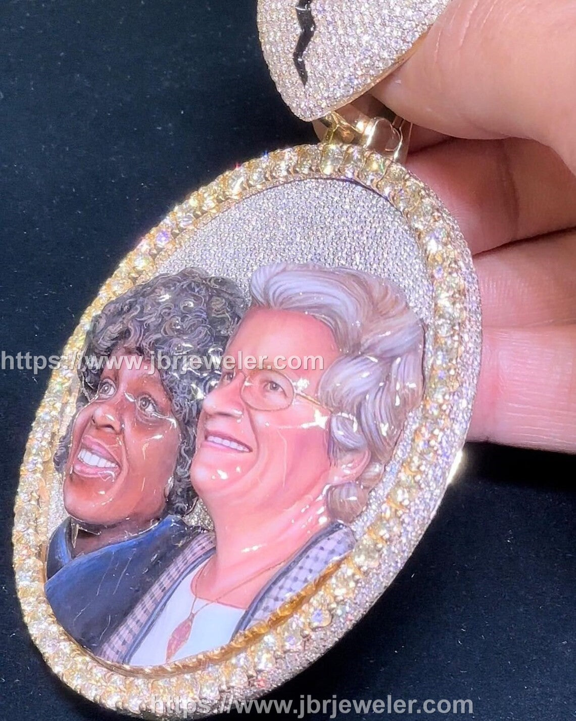 Men's Iced out VVS Memory Pendant, VVS Moissanite 3D Memory Charm Necklace, Custom Hip Hop 3d Face Pendant For Birthday Gift Unisex - JBR Jeweler