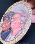 Men's Iced out VVS Memory Pendant, VVS Moissanite 3D Memory Charm Necklace, Custom Hip Hop 3d Face Pendant For Birthday Gift Unisex - JBR Jeweler