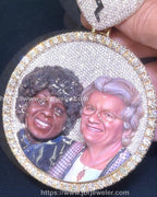 Men's Iced out VVS Memory Pendant, VVS Moissanite 3D Memory Charm Necklace, Custom Hip Hop 3d Face Pendant For Birthday Gift Unisex - JBR Jeweler