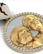 Men's Iced out VVS Memory Pendant, VVS Moissanite 3D Memory Charm Necklace, Custom Hip Hop 3d Face Pendant For Birthday Gift Unisex - JBR Jeweler