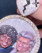 Men's Iced out VVS Memory Pendant, VVS Moissanite 3D Memory Charm Necklace, Custom Hip Hop 3d Face Pendant For Birthday Gift Unisex - JBR Jeweler