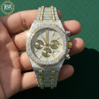 Men's Two Tone VVS Moissanite Fully Diamond Watch Best Gifts For Her - JBR Jeweler