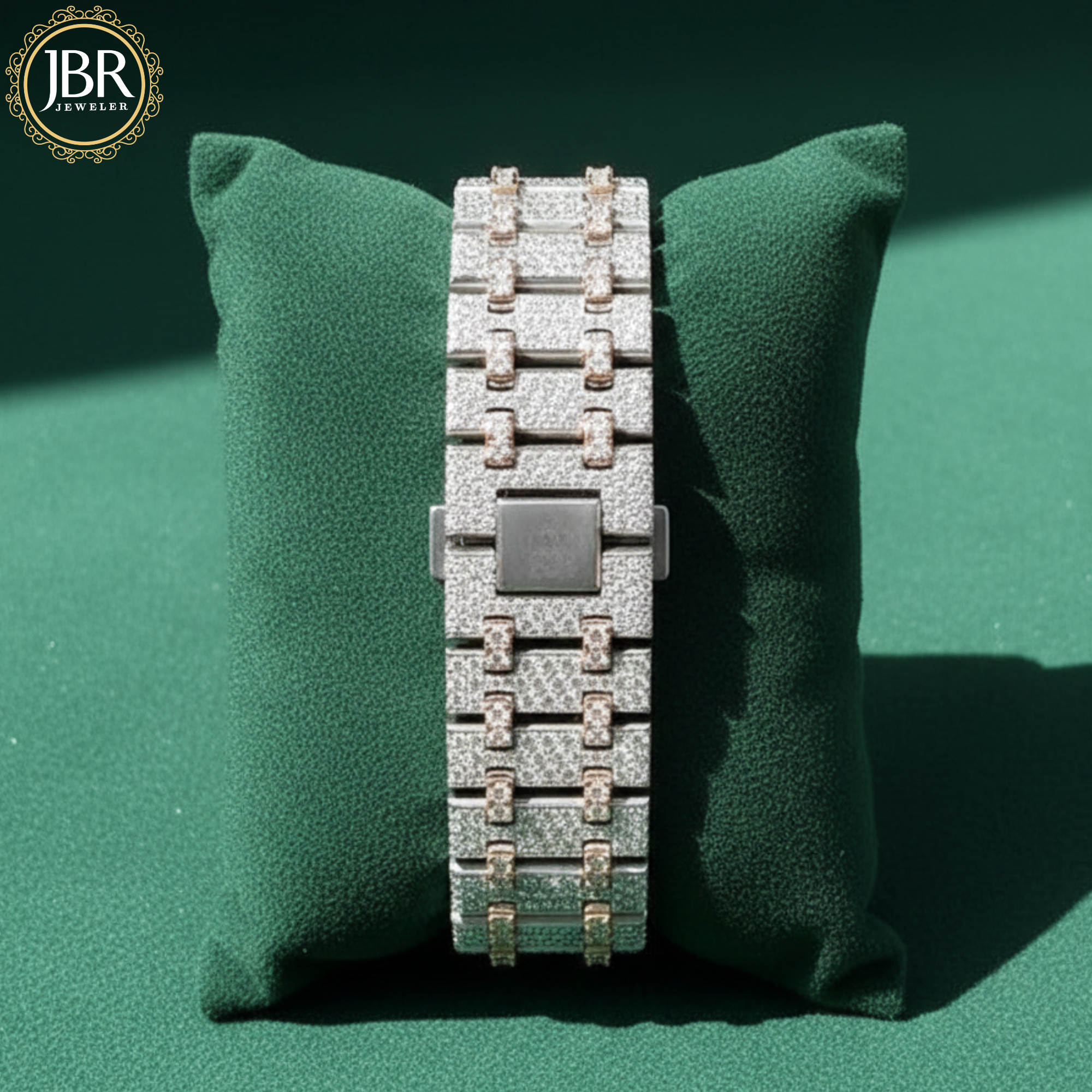 Men's Two Tone VVS Moissanite Fully Diamond Watch Best Gifts For Her - JBR Jeweler