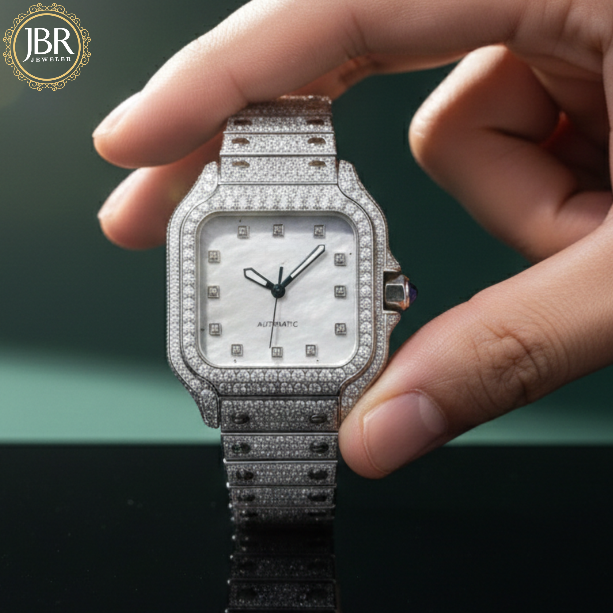 Men's VVS Moissanite Hip Hop Fully Iced Out Luxury Watch