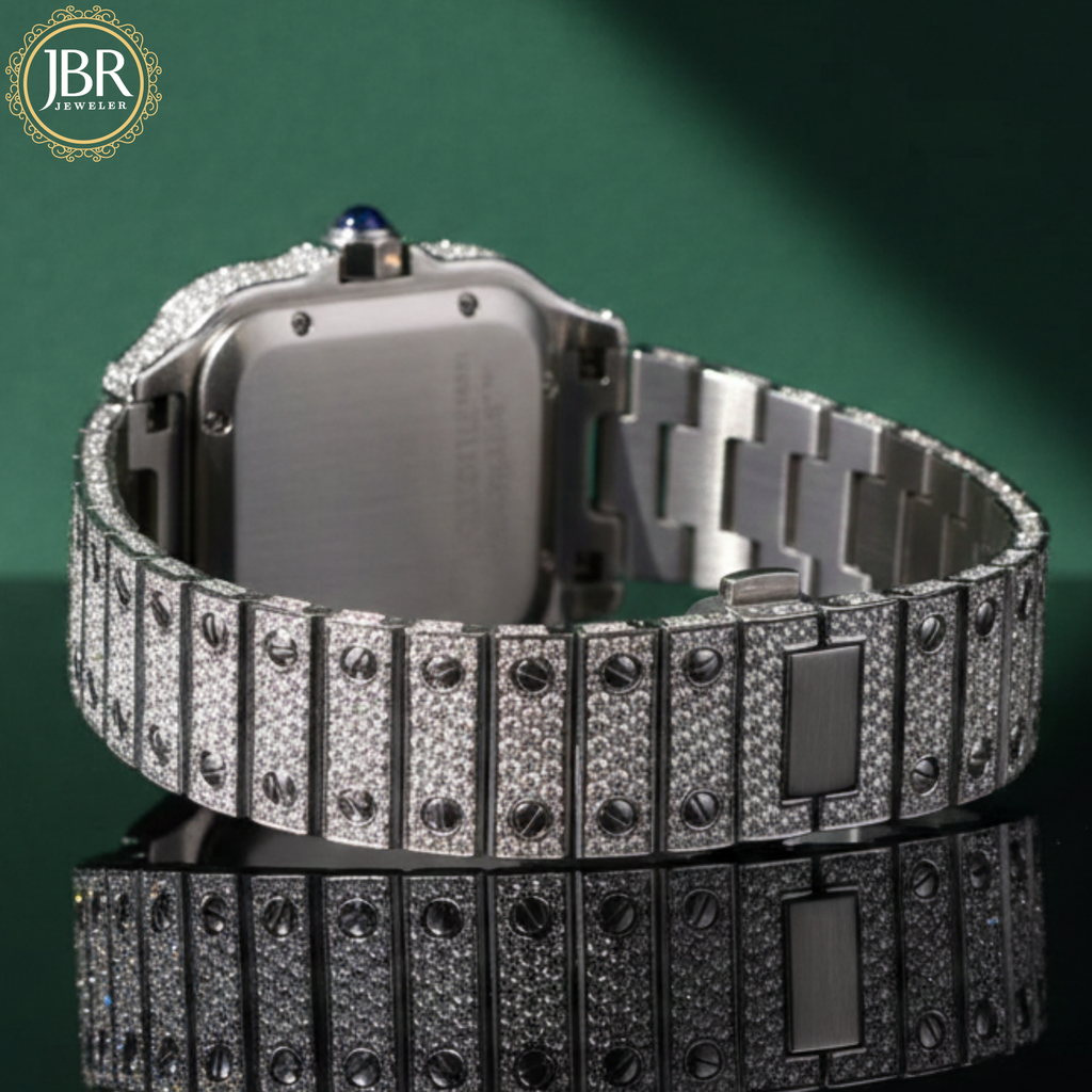 Men's VVS Moissanite Hip Hop Fully Iced Out Luxury Watch