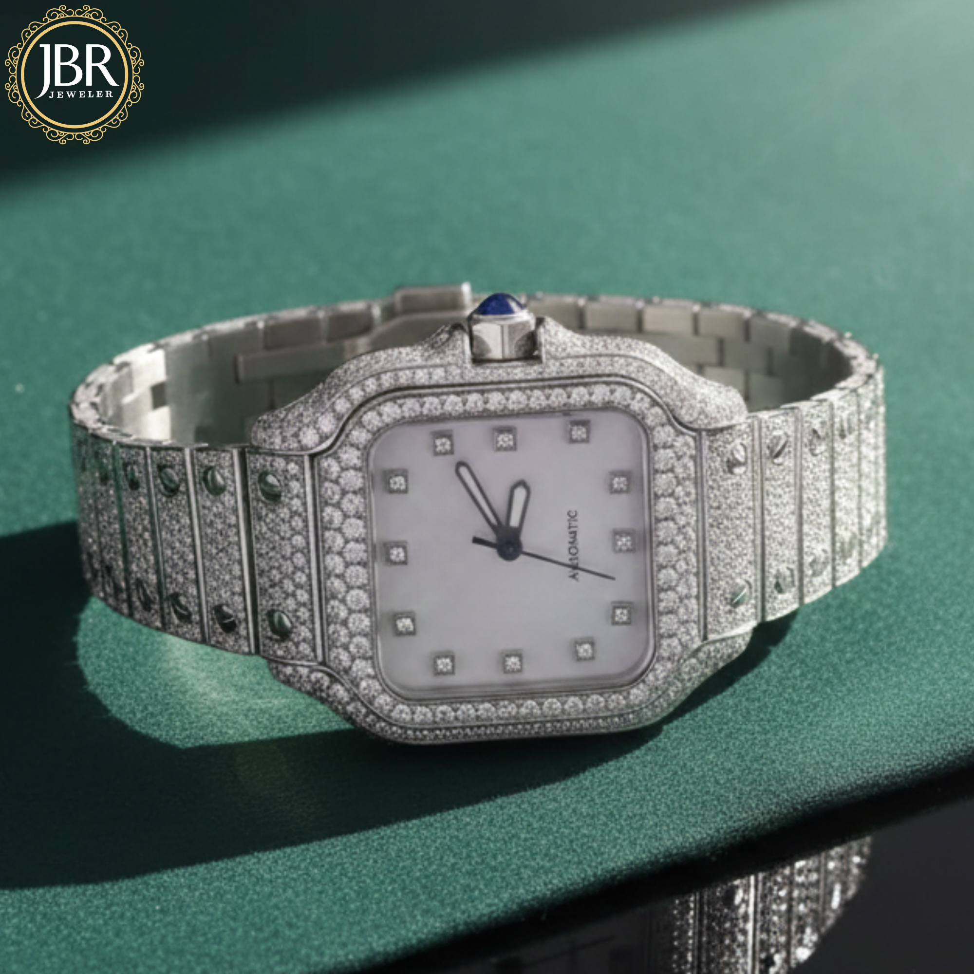 Men's VVS Moissanite Hip Hop Fully Iced Out Luxury Watch