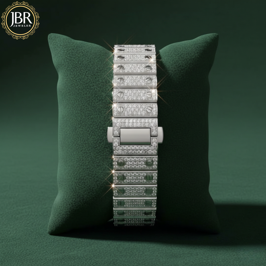 Men's VVS Moissanite Hip Hop Fully Iced Out Luxury Watch