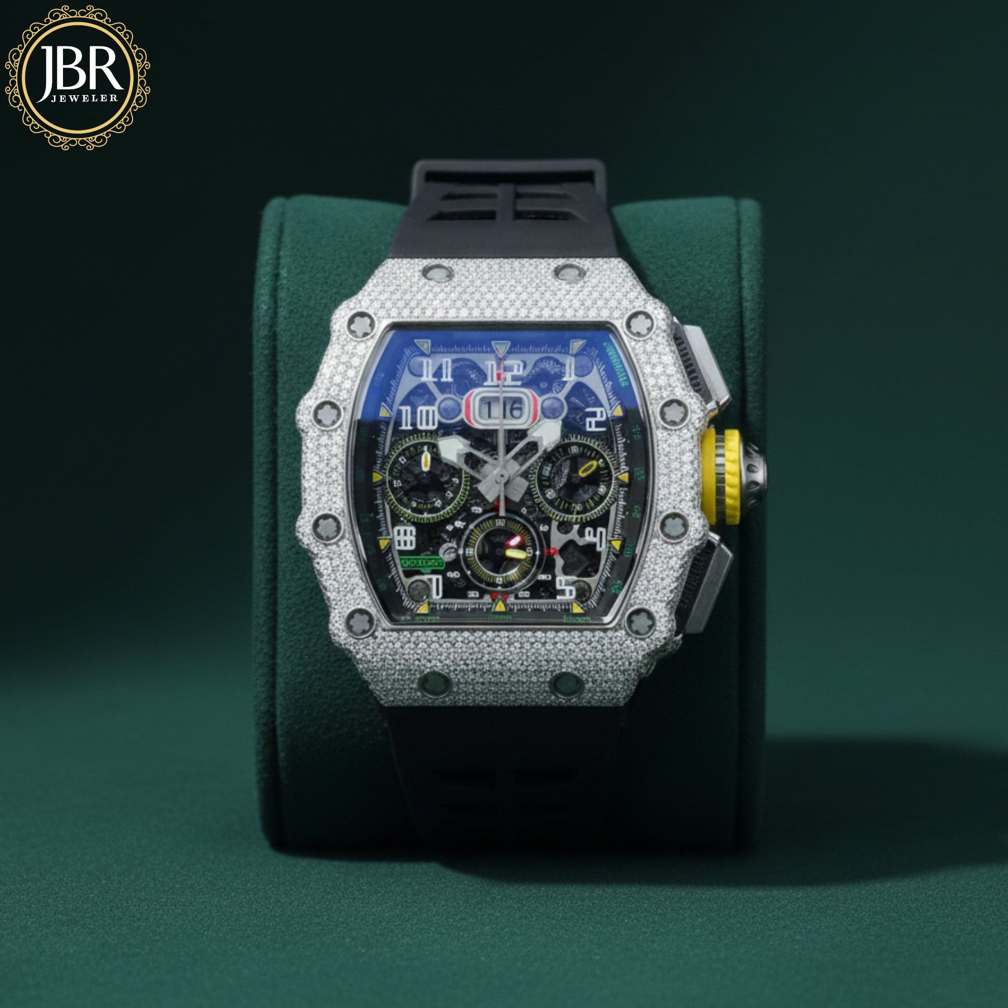 Men's VVS Moissanite Luxury Stainless Steel Diamond Watch