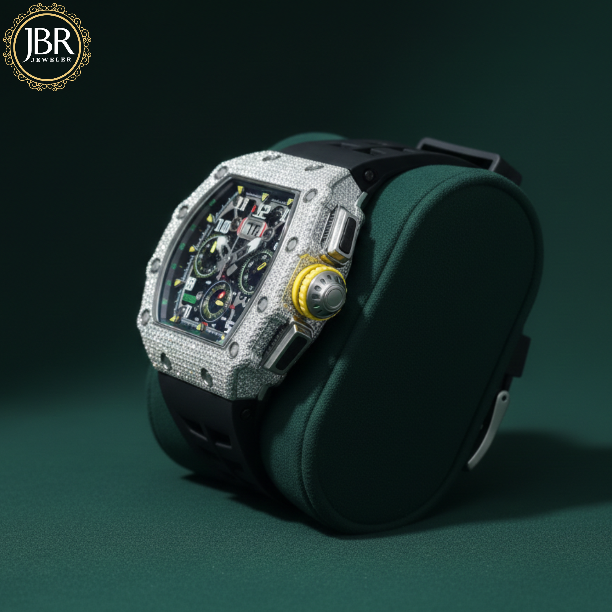 Men's VVS Moissanite Luxury Stainless Steel Diamond Watch