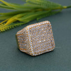 Mens Iced Out Ring Baguette and Round Cut VVS Moissanite Diamond Ring - JBR Jeweler