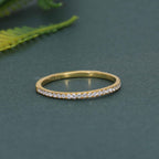 Micro Pave Dainty Moissanite Eternity Ring Band - JBR Jeweler
