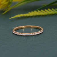 Micro Pave Dainty Moissanite Eternity Ring Band