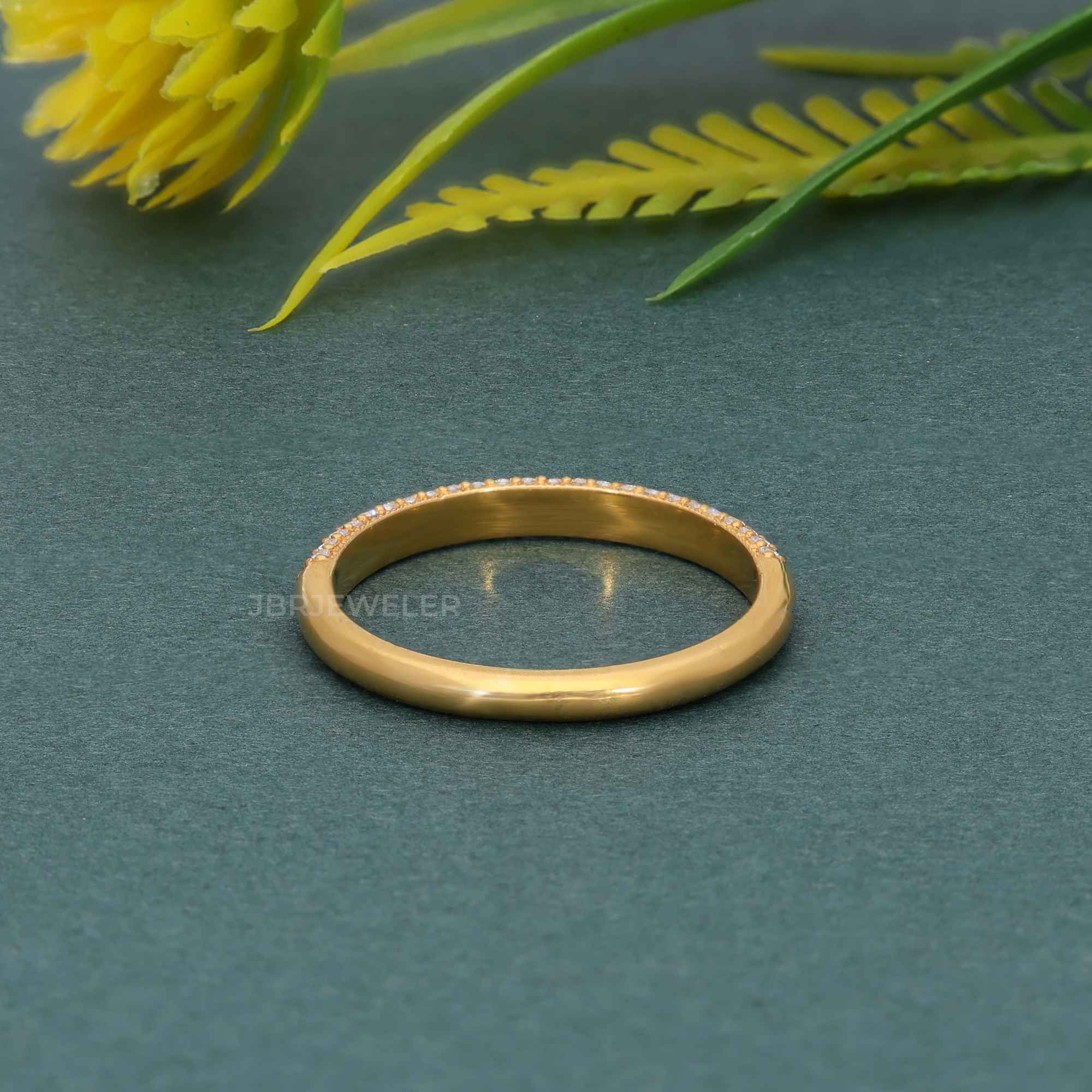 Micro Pave Stackable Lab Diamond Wedding Band - JBR Jeweler