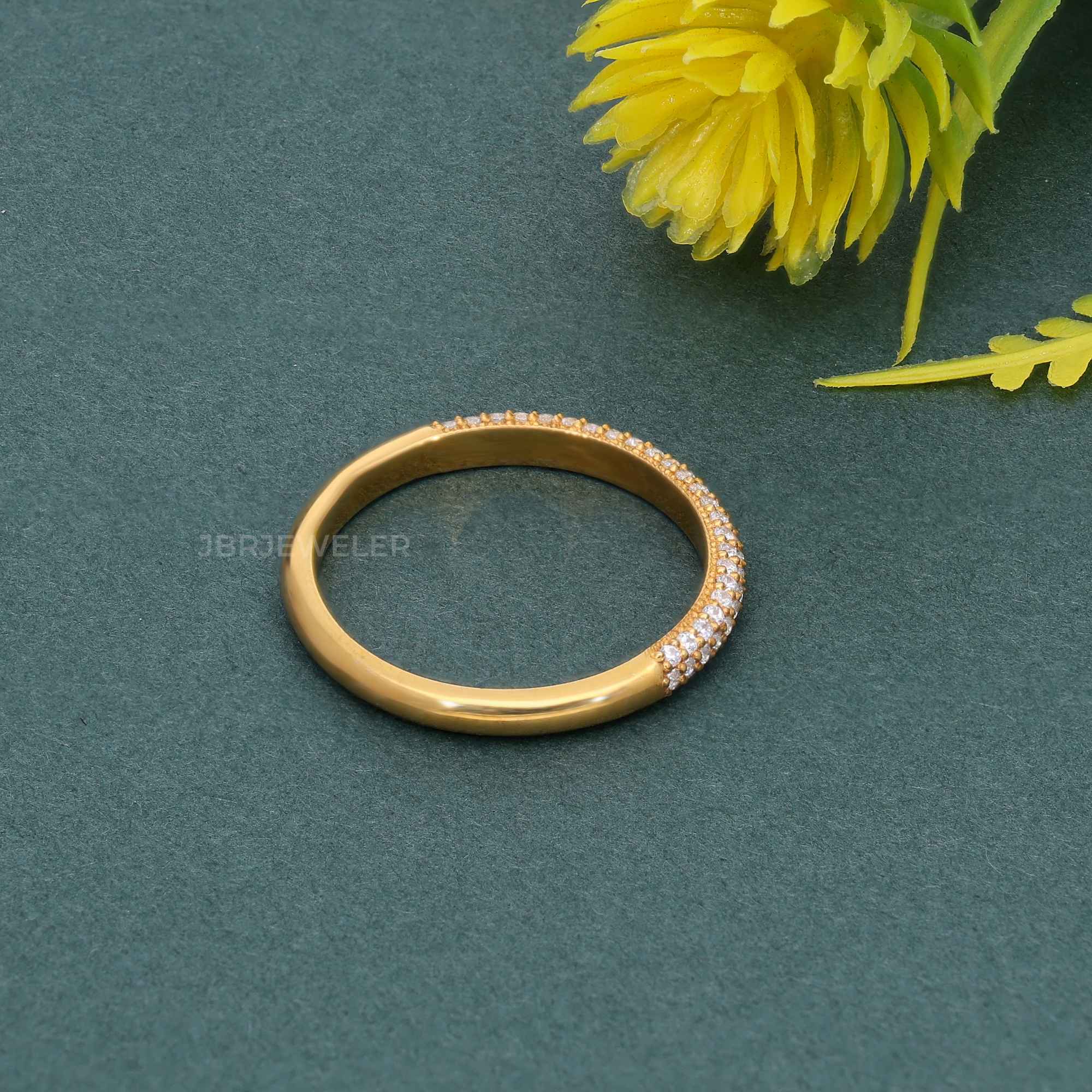 Micro Pave Stackable Lab Diamond Wedding Band - JBR Jeweler