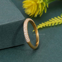 Micro Pave Stackable Lab Diamond Wedding Band