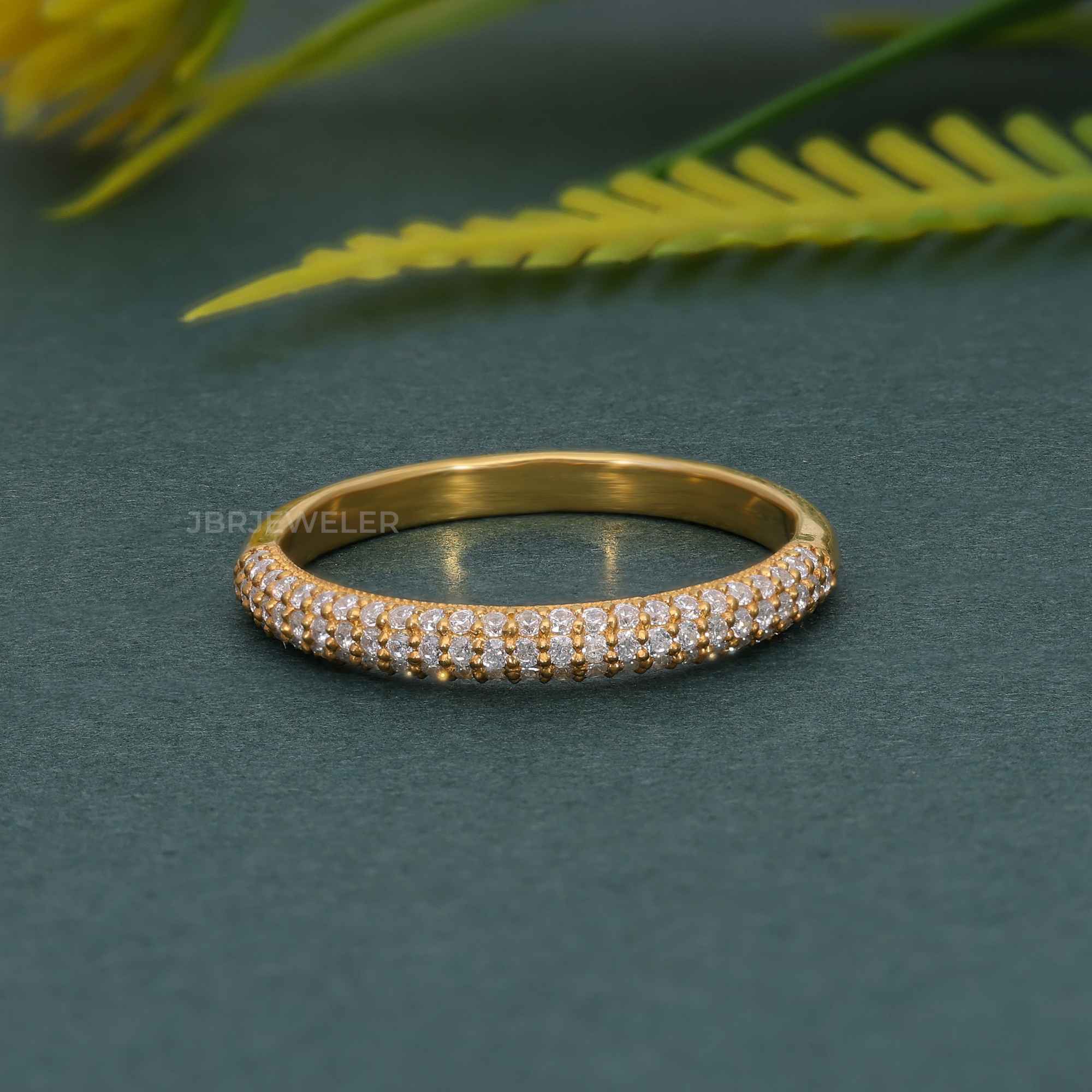 Micro Pave Stackable Lab Diamond Wedding Band - JBR Jeweler