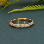 Micro Pave Stackable Moissanite Diamond Wedding Band - JBR Jeweler