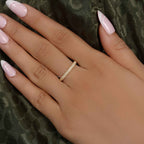 Micro Pave Stackable Moissanite Diamond Wedding Band - JBR Jeweler