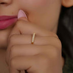 Micro Pave Stackable Moissanite Diamond Wedding Band - JBR Jeweler