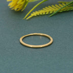 Minimalist Thin Single Moissanite Diamond Wedding Ring - JBR Jeweler
