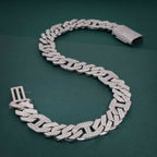 Moissanite Diamond Hip Hop Baguette and Round Cuban Style chain - JBR Jeweler