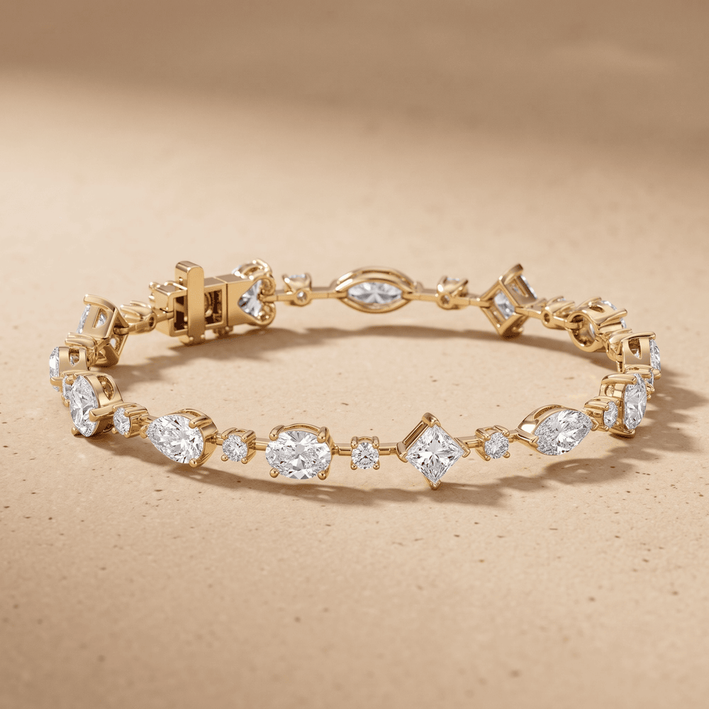 Multi shape lab grown diamond Triumphant bracelet