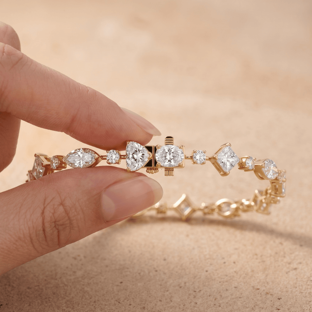 10K gold lab diamond fashion bracelet