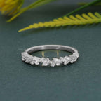 Multistone Round and Pear Lab Diamond Wedding Ring - JBR Jeweler