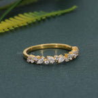 Multistone Round and Pear Lab Diamond Wedding Ring - JBR Jeweler