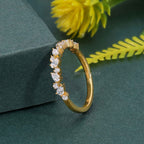 Multistone Round and Pear Lab Diamond Wedding Ring - JBR Jeweler