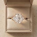 Cushion cut lab grown diamond ring