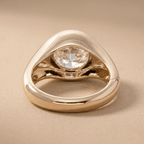 Round lab diamond solitaire ring
