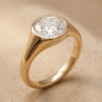 Old European diamond solitaire ring