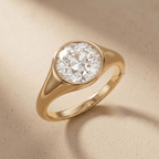 Bezel set lab diamond promise ring