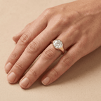 Vintage style lab diamond ring