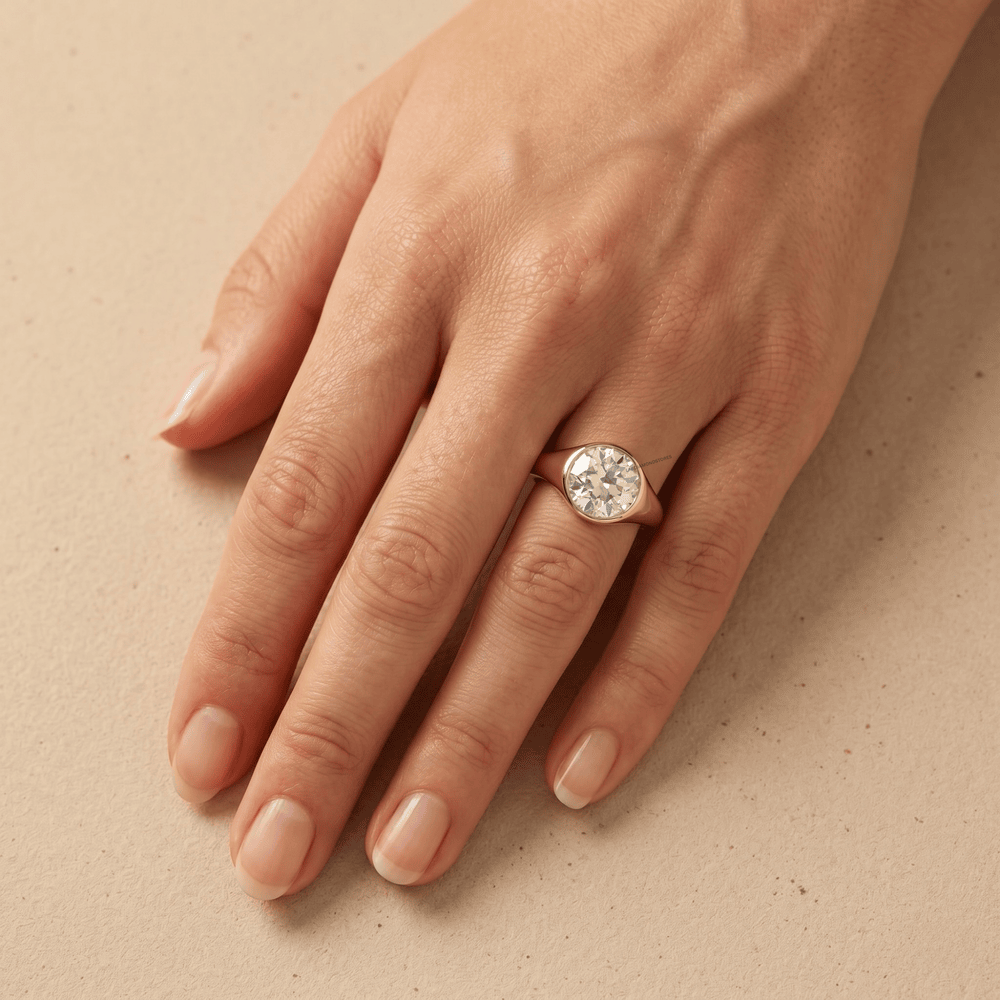 Old European cut engagement ring