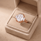 Gold cushion diamond engagement ring